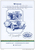 Czech Republic - 2013 - 50th Anniversary Of Czech Mercedes-Benz Club - Special Commemorative Sheet, Signed By Artist - Covers & Documents