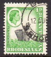 Rhodesia & Nyasaland 1959 ½d Tea Picking Definitive, Used, SG 18 (BA) - Rhodesië & Nyasaland (1954-1963)