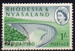 Rhodesia & Nyasaland 1960 Kariba Dam Hydro Electric Scheme 1/- Value, Used, SG 34 (BA) - Rodesia & Nyasaland (1954-1963)