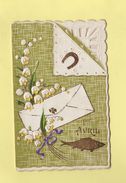 1 Avril - Lettre Poisson Fer A Cheval Muguet - April Fool's Day