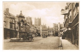 RB 1165 - Early Postcard - Temperance Hotel & Market PLace - Wells Somerset - Wells