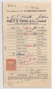 UK - GUERNSEY 1951 Purchase Order With REVENUE STAMP - Fiscaux