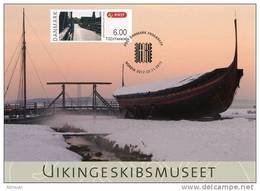 DENMARK / DANEMARK (2012) - Carte Maximum Card - ATM - NORDIA 2012 - Roskilde Bridge, Pont / Ship, Bateau / Viking - Cartoline Maximum