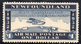 NEWFOUNDLAND 1932. The Wayzata Air Mail Postage Of One Dollar, Mint NH - Fine Di Catalogo (Back Of Book)