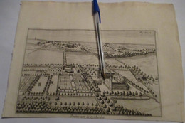 Oombergen Bij Zottegem : Oude Kaart Sanderus - 1735 - Cartes Topographiques