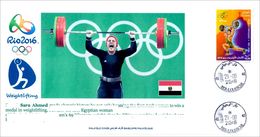 ALGERIJE Cover Sara Ahmed Egypt Women Weightlifting Olympic Games Rio 2016 - Weightlifting