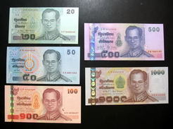 Thailand Banknote 20-50-100-500-1000 Baht Series 15 UNC - Thailand