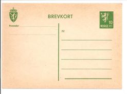 Norges Helpost. Brevkort Michel P90 - Postal Stationery