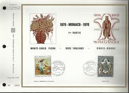 Delcampe - N° 27 DU CATALOGUE CEF . MONTE-CARLO FLORA . CROIX ROUGE MONEGASQUE . 04 MAI 1970 . MONACO . - FDC
