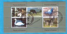 2006  45-49  Blf- 1  FAUNA  COLOMBA WOLF CYGNE KOSOVO SRBIJA SERBIA JUGOSLAWIEN USED - Used Stamps