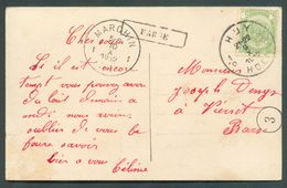 N°83 - 5 Centimes Vert, Obl. Sc HUY Sur C.V. Du 9-X-1912 + Griffe Encadrée BARSE Vers Marchin.  TB  - 12083 - Sello Lineal