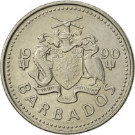 Monnaie, Barbados, 25 Cents, 1990, Franklin Mint, SUP, Copper-nickel, KM:13 - Barbados (Barbuda)