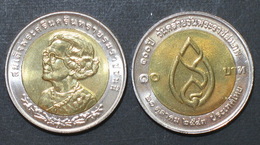 Thailand Coin 10 Baht Bi Metal 2000 100th HRH Princess Mother Y361 UNC - Thailand