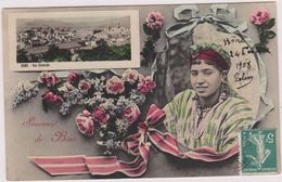 AFRIQUE,ALGERIE EN 1908,carte De Souvenir De BONE, ANNABA,avec Belle Algérienne - Annaba (Bône)