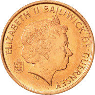 Monnaie, Guernsey, Elizabeth II, Penny, 1998, Heaton, TTB+, Copper Plated Steel - Guernesey