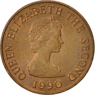 Monnaie, Jersey, Elizabeth II, Penny, 1990, TTB, Bronze, KM:54 - Jersey