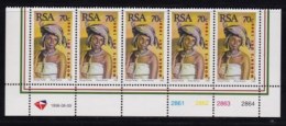 RSA, 1996, MNH Stamps In Control Blocks, MI 1022, World Post Day X743 - Unused Stamps