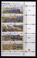 RSA, 1997, MNH Stamps In Control Blocks, MI 1074-1078, Blue Train, X747 - Unused Stamps
