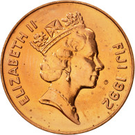 Monnaie, Fiji, Elizabeth II, 2 Cents, 1992, SUP, Copper Plated Zinc, KM:50a - Fiji