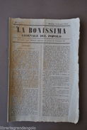 Giornali Modena Bonissima Giornale Popolo Repubblica Militi Volontari 1848 - Sin Clasificación