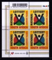 RSA, 2000, MNH Stamps In Control Blocks, MI 1252, National Lottery, X753 - Unused Stamps