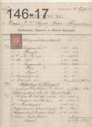 RECHNUNG:Städtischen Gaswerk In Wiener - Neustadt/31-8-1902 - Österreich