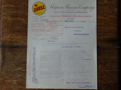 SHELL-Belgian Benzine Company Bordereau Courrier Du 23 Octobre 1923. - Automobilismo