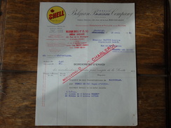 SHELL-Belgian Benzine Company Bordereau D'envoi Du 15 Avril 1930 - Automobilismo