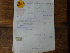 SHELL-Belgian Benzine Company - Facture Du 03 Novembre 1927. - Auto's