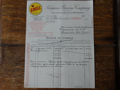 SHELL-Belgian Benzine Company - Relevé De Compte Du 28 Octobre 1927. - Automobile