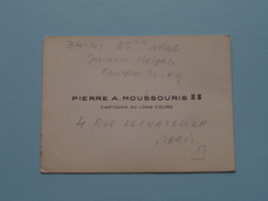 Pierre A. MOUSSOURIS Capitaine Au Long Cours ( Voir Photo ) ! - Tarjetas De Visita