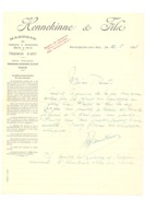 Lettre à Entête - Marbres HENNEKINNE & Fils à BOUSIGNIES-sur-ROC En 1928 (b209) - 1900 – 1949