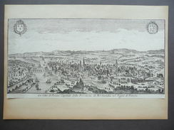 Geografia Incisione CittÃ  Roano Capitale Normandia Rouen Albrizzi 1737 1766 - Autres & Non Classés