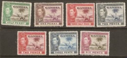 Gambia 1938 Various Values To 6d Mounted Mint - Gambie (...-1964)