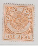 NABHA  STATE  1A  Orange  Revenue Type 15  #  98347  India  Inde  Indien Revenue Fiscaux  Sikhism - Nabha