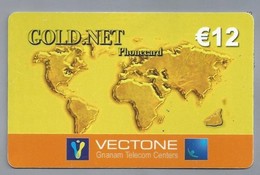 Telefoonkaart.- Télécartes. Telecard. Phone Card. GOLD.NET. 12 €. VECTONE. Gnanam Telecom Centers. Gebruikt. 2 SCAN - GSM-Kaarten, Bijvulling & Vooraf Betaalde