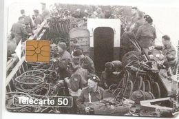 Telecarte 1994, Histoire Guerre 50e Anniversaire Débarquement Normandie France - War, D-Day 1944 - Soldats, Vélos - Armée