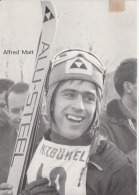 Austria Olympic Games Ski Alpine Skier Alfred Matt Skiing Unused - Sportifs