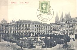 1930 , BURGOS - PLAZA MAYOR , TARJETA POSTAL CIRCULADA - Burgos