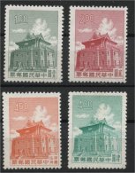 TAIWAN, 4 DEFINITIVES 1962/63 UNUSED NO GUM AS ISSUED - Ongebruikt