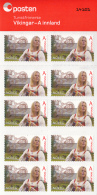 Norway 2014 Booklet Of 10 A Innland Viking Woman In Front Of Longhouse At Lofotr - Tourism - Unused Stamps