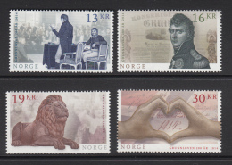 Norway 2014 Set Of 4 Norwegian Constitution 200 Years - Unused Stamps