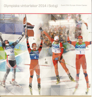 Norway 2014 Presentation Pack Of 4 Plus FDC A Innland Skiers - Winter Olympics Sochi - Ungebraucht