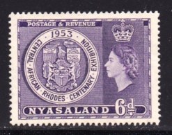 NYASSALAND, 1953, Mint Never Hinged Stamps , MI 97, Rhodes Centenary,   #543 - Nyasaland (1907-1953)