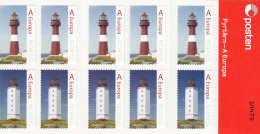 Norway 2015 Booklet 5 Each Of 2 A Europa Lighthouses: Kvitsoy, Slatteroy - Unused Stamps