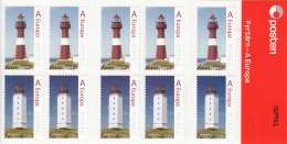 Norway 2015 Booklet 5 Each Of 2 A Europa Lighthouses: Kvitsoy, Slatteroy - Booklets