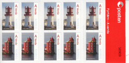 Norway 2015 Booklet 5 Each Of 2 A Verda Lighthouses: Lindesnes, Kjeungskjaeret - Nuovi