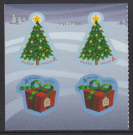 Norway 2015 Pane Of 4 2 Each A Innland Tree, Present - Christmas - Unused Stamps