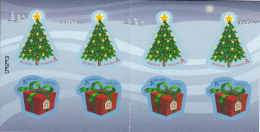 Norway 2015 Booklet 2 Panes Of 4 2 Each A Innland Tree, Present - Christmas - Neufs