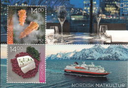Norway 2016 Souvenir Sheet Of 2 Nordic Cuisine - Ongebruikt